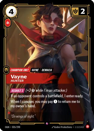 Vayne - Hunter (035/298) [Origins] Foil - Deck Out Gaming