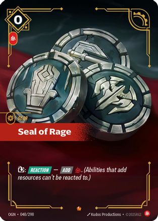 Seal of Rage (040/298) [Origins] Foil - Deck Out Gaming