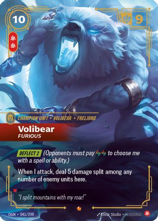 Volibear - Furious (041/298) [Origins] Foil - Deck Out Gaming