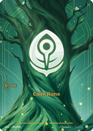 Calm Rune (Alternate Art) (042a/298) [Origins] Foil