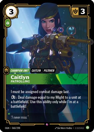 Caitlyn - Patrolling (068/298) [Origins] Foil