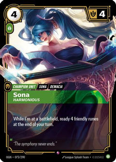 Sona - Harmonious (073/298) [Origins] Foil - Deck Out Gaming