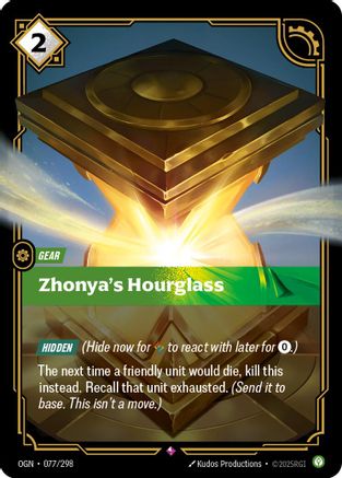 Zhonya's Hourglass (077/298) [Origins] Foil - Deck Out Gaming