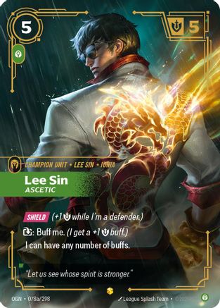 Lee Sin - Ascetic (Alternate Art) (078a/298) [Origins] Foil - Deck Out Gaming