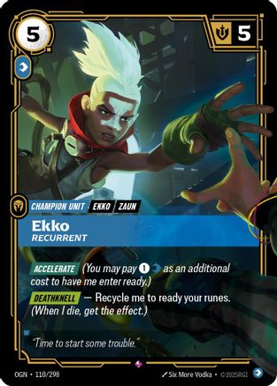 Ekko - Recurrent (110/298) [Origins] Foil - Deck Out Gaming