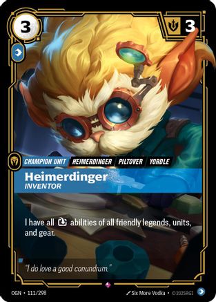 Heimerdinger - Inventor (111/298) [Origins] Foil - Deck Out Gaming