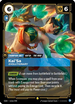 Kai'Sa - Evolutionary (Alternate Art) (112a/298) [Origins] Foil - Deck Out Gaming