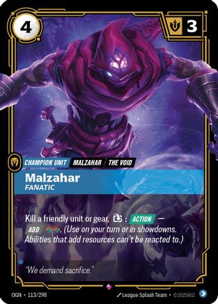 Malzahar - Fanatic (113/298) [Origins] Foil - Deck Out Gaming
