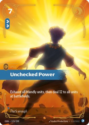 Unchecked Power (123/298) [Origins] Foil - Deck Out Gaming