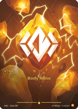 Body Rune (Alternate Art) (126a/298) [Origins] Foil - Deck Out Gaming