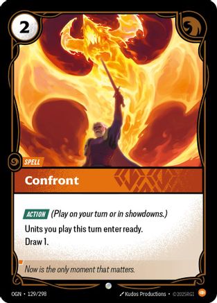 Confront (129/298) [Origins] Foil - Deck Out Gaming
