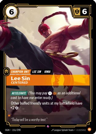 Lee Sin - Centered (151/298) [Origins] Foil - Deck Out Gaming