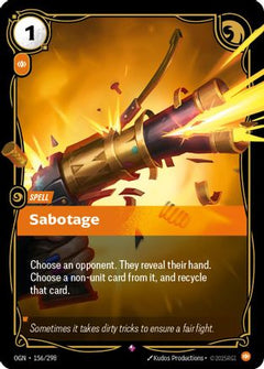 Sabotage (156/298) [Origins] Foil - Deck Out Gaming