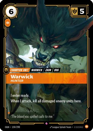 Warwick - Hunter (159/298) [Origins] Foil - Deck Out Gaming