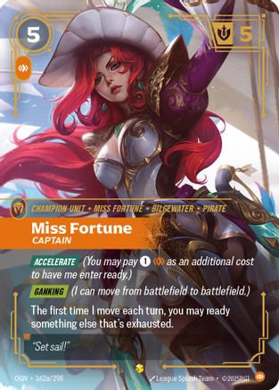 Miss Fortune - Captain (Alternate Art) (162a/298) [Origins] Foil