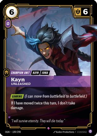 Kayn - Unleashed (189/298) [Origins] Foil - Deck Out Gaming