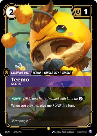 Teemo - Scout (Alternate Art) (197a/298) [Origins] Foil - Deck Out Gaming