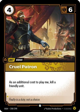 Cruel Patron (208/298) [Origins] Foil