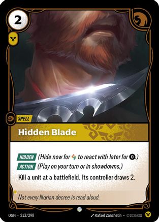 Hidden Blade (213/298) [Origins] Foil - Deck Out Gaming