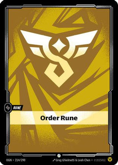 Order Rune (214/298) [Origins] Foil - Deck Out Gaming