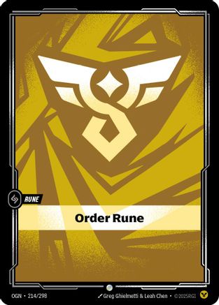 Order Rune (214/298) [Origins] Foil - Deck Out Gaming