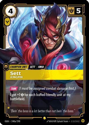 Sett - Kingpin (Alternate Art) (240a/298) [Origins] Foil - Deck Out Gaming