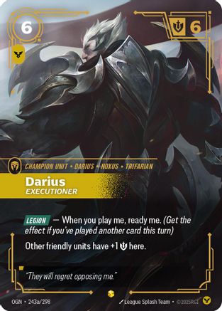 Darius - Executioner (Alternate Art) (243a/298) [Origins] Foil - Deck Out Gaming