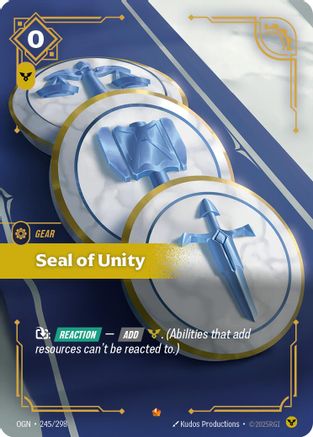Seal of Unity (245/298) [Origins] Foil - Deck Out Gaming