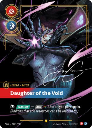 Kai'Sa - Daughter of the Void (Signature) (299*/298) [Origins] Foil - Deck Out Gaming
