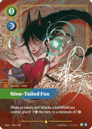 Ahri - Nine-Tailed Fox (Signature) (303*/298) [Origins] Foil - Deck Out Gaming