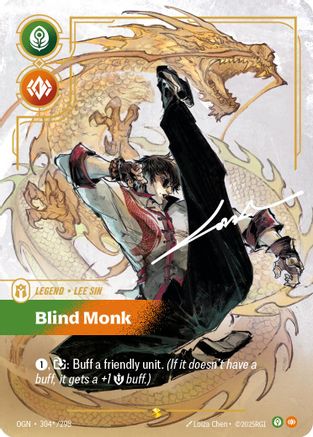 Lee Sin - Blind Monk (Signature) (304*/298) [Origins] Foil - Deck Out Gaming