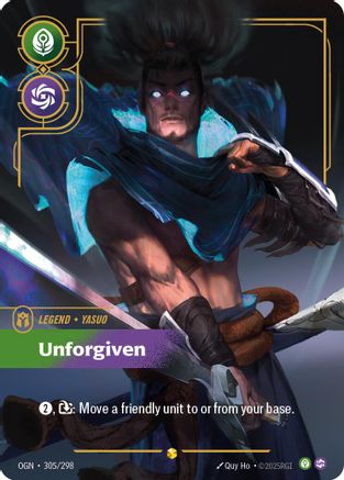 Yasuo - Unforgiven (Showcase) (305/298) [Origins] Foil - Deck Out Gaming