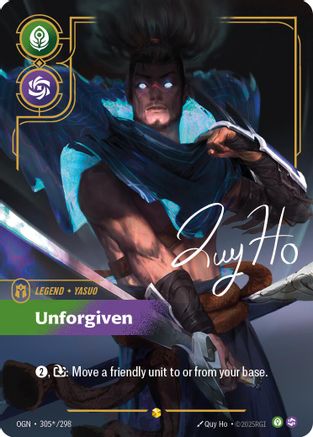 Yasuo - Unforgiven (Signature) (305*/298) [Origins] Foil