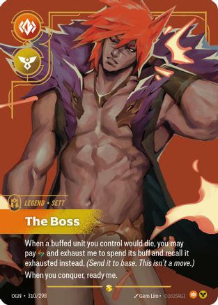 Sett - The Boss (Showcase) (310/298) [Origins] Foil - Deck Out Gaming