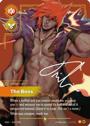 Sett - The Boss (Signature) (310*/298) [Origins] Foil - Deck Out Gaming