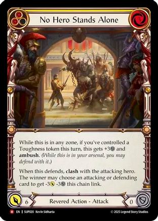 No Hero Stands Alone (SUP020) [Super Slam] Rainbow Foil - Deck Out Gaming
