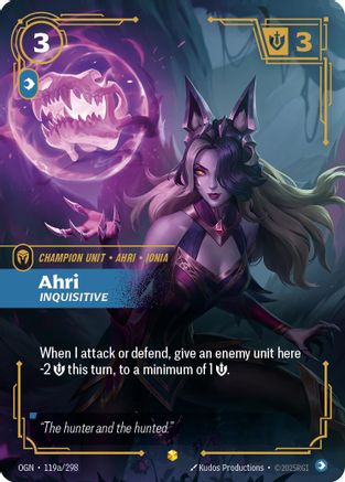 Ahri - Inquisitive (Alternate Art) (119a/298) [Origins] Foil - Deck Out Gaming