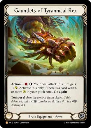 Gauntlets of Tyrannical Rex (SUP125) [Super Slam] Rainbow Foil - Deck Out Gaming