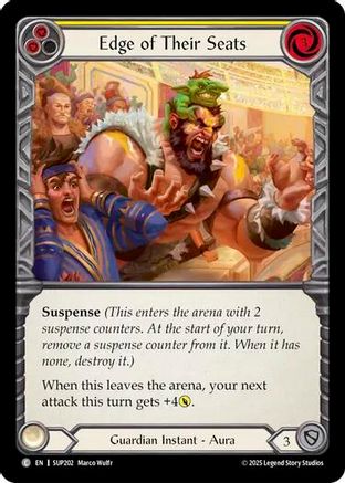 Edge of Their Seats (Yellow) (SUP202) [Super Slam] Rainbow Foil - Deck Out Gaming