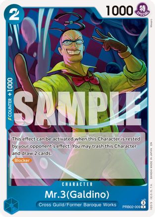 Mr.3(Galdino) - PRB02-009 (PRB02-009) [Premium Booster -The Best- Vol. 2] Foil - Deck Out Gaming