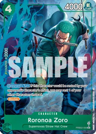 Roronoa Zoro (Alternate Art) (PRB02-006) [Premium Booster -The Best- Vol. 2] Foil - Deck Out Gaming