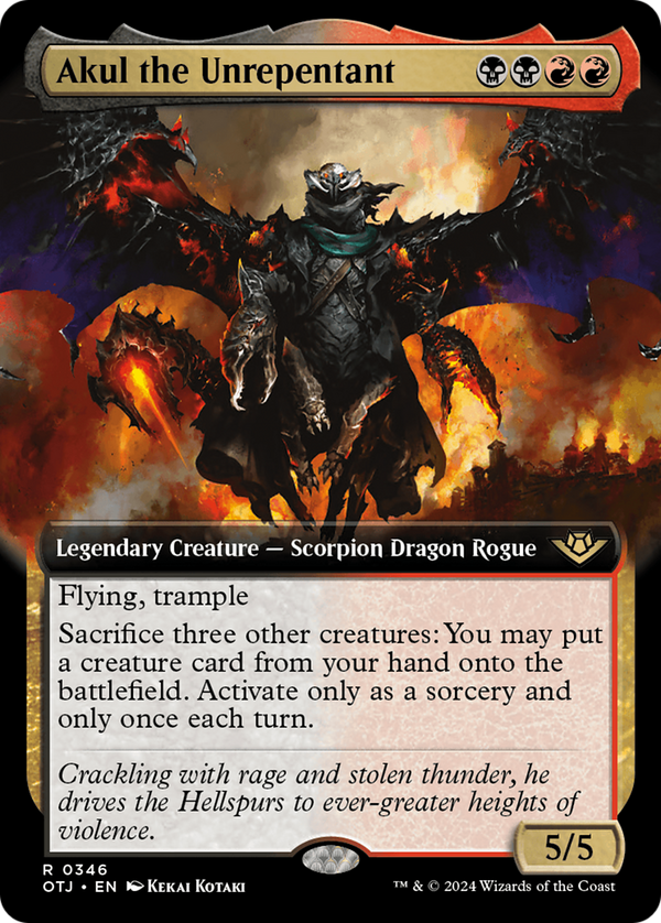 Akul the Unrepentant (Extended Art) (346) [Outlaws of Thunder Junction] foil - Deck Out Gaming