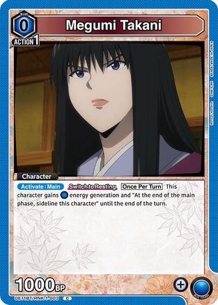 Megumi Takani (003) (UE11BT/RNK-1-003) [UE11BT: Rurouni Kenshin] - Deck Out Gaming