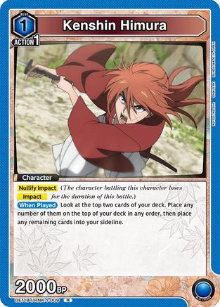 Kenshin Himura (009) (UE11BT/RNK-1-009) [UE11BT: Rurouni Kenshin] Foil - Deck Out Gaming
