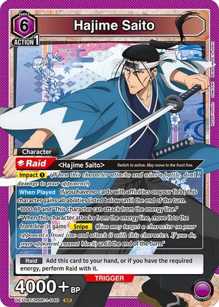 Hajime Saito (040) (UE11BT/RNK-1-040) [UE11BT: Rurouni Kenshin] Foil - Deck Out Gaming