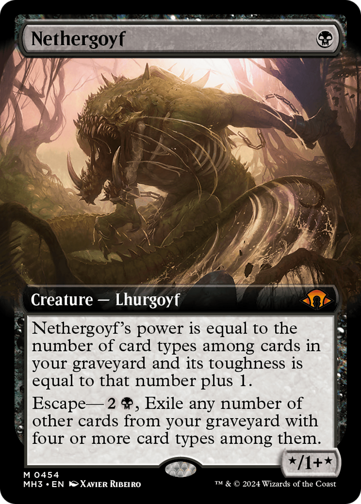 Nethergoyf (Extended Art) (454) [Modern Horizons 3] foil - Deck Out Gaming