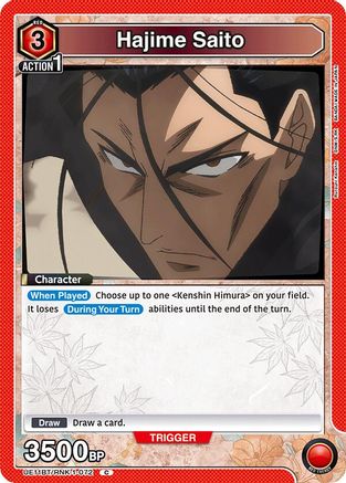 Hajime Saito (072) (UE11BT/RNK-1-072) [UE11BT: Rurouni Kenshin] - Deck Out Gaming