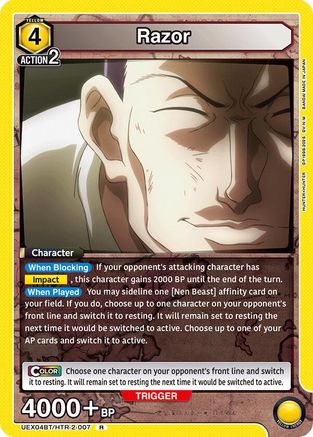 Razor (007) (UEX04BT/HTR-2-007) [UEX04BT: HUNTER X HUNTER Vol.2] Foil - Deck Out Gaming