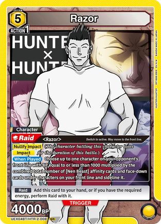 Razor (008) (UEX04BT/HTR-2-008) [UEX04BT: HUNTER X HUNTER Vol.2] Foil - Deck Out Gaming
