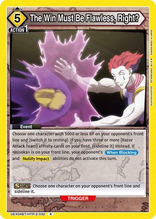 The Win Must Be Flawless, Right? (UEX04BT/HTR-2-032) [UEX04BT: HUNTER X HUNTER Vol.2] Foil - Deck Out Gaming